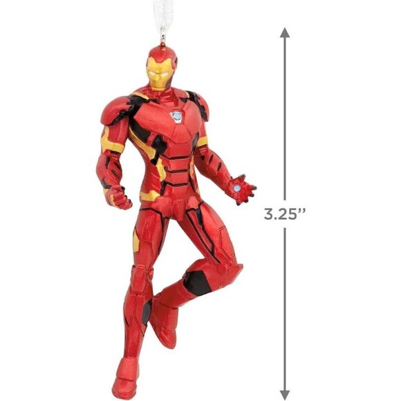 Hallmark Red Marvel Iron Man Decorative Hanging Christmas Holiday Ornament‎ - Picture 5 of 6